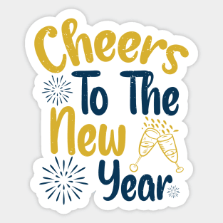 Cheers to the New Year Sticker